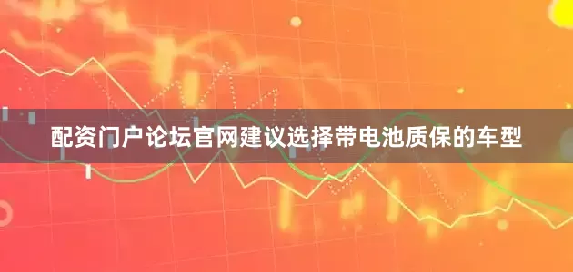 配资门户论坛官网建议选择带电池质保的车型