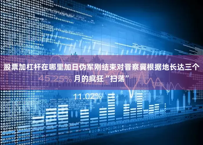股票加杠杆在哪里加日伪军刚结束对晋察冀根据地长达三个月的疯狂“扫荡”